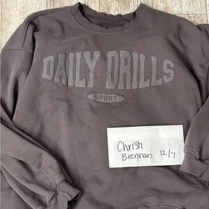 Daily Drills monochrome Vintage Black set Oversize Crew & Split Leg pants XS/S